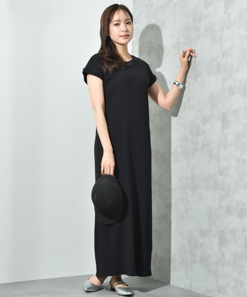 CLOCHEロングワンピース INTERPLANET ワンピース 「CLOCHE」カップ付リブ