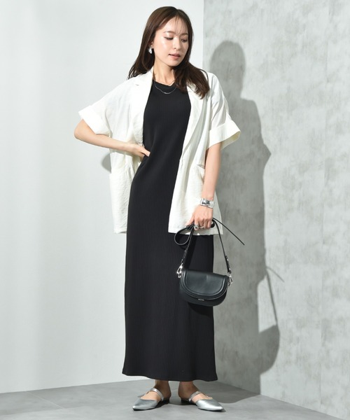 INTERPLANET ワンピース 「CLOCHE」カップ付リブ