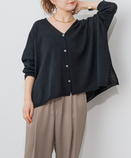 Spick＆Span カーディガン 手洗い可 / ギマコットンオーバー