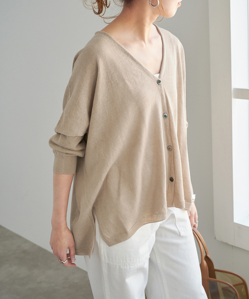 Spick＆Span カーディガン 手洗い可 / ギマコットンオーバー