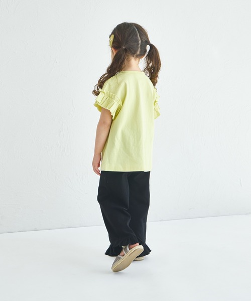 pairmanon パンツ ストレッチ素材 裾フリル キッズ 子供服
