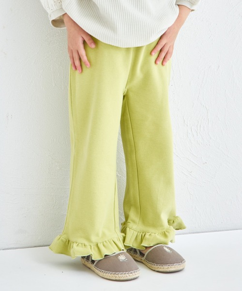 pairmanon パンツ ストレッチ素材 裾フリル キッズ 子供服