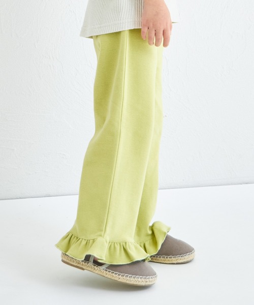 pairmanon パンツ ストレッチ素材 裾フリル キッズ 子供服