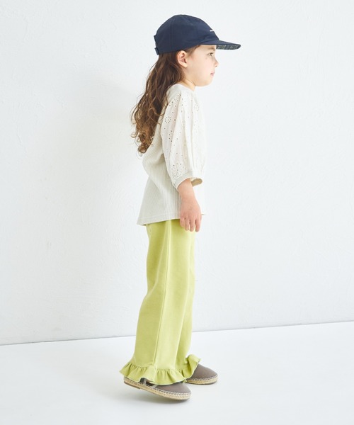 pairmanon パンツ ストレッチ素材 裾フリル キッズ 子供服