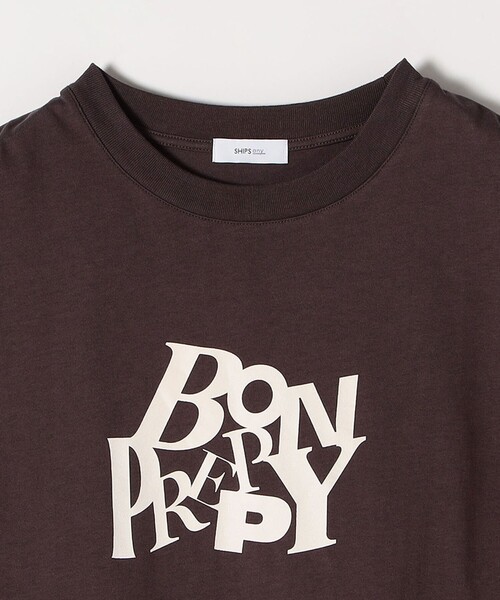 SHIPS any tシャツ any:「洗濯機可能」PREPPY ロゴ プリント