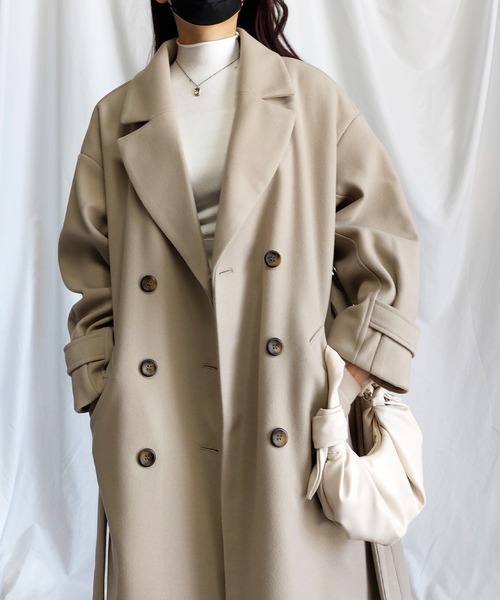 レディース ラムレザー チェスターコート グレーベージュ Lサイズ 美品 レディース ラムレザー チェスターコート グレーベージュ Lサイズ 美品