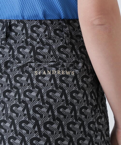 St ANDREWS スカート 「St ANDREWS」SAモノグラム柄サッカーストレッチ