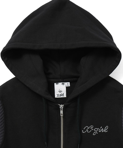 BY X-GIRL FOR X ZIP UP SWEAT HOODIE 新品 セール】BY X-GIRL FOR X ZIP UP SWEAT HOODIE（パーカー）｜X