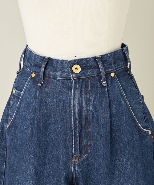 【mi】タックデニムパンツ UN upperhights ジーンズ デニム デニムパンツ 「別注」「upper