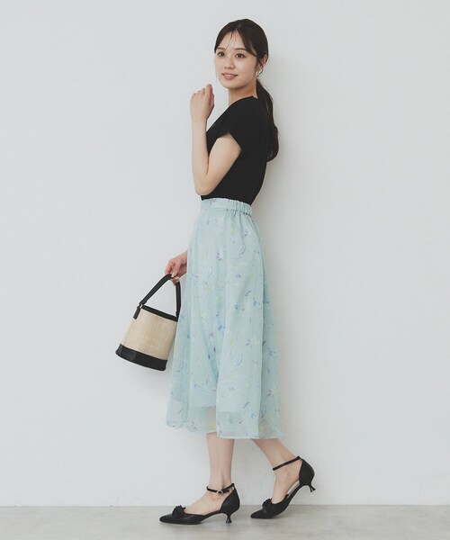 スカート 専用ページ index（インデックス） スカート シアーフラワーフレアスカート「洗濯