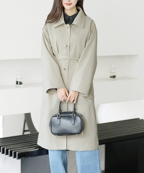 「Amulet」 ステンカラーコート M グレー レディース_画像2