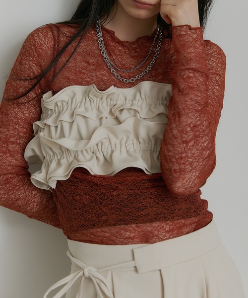 SEN TOKYO キャミソール 全骨格対応で着回し自在ギャザーフリル