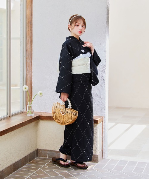 sugar nine 浴衣 一人で簡単に着付けができる セパレート浴衣4点セット