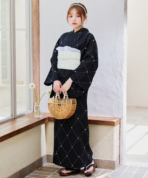 sugar nine 浴衣 一人で簡単に着付けができる セパレート浴衣4点セット
