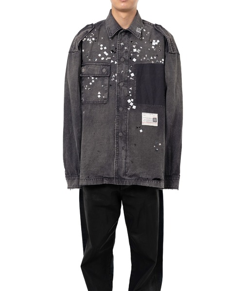 MMY ミハラヤスヒロ Embellished Military Shirt MAISON MIHARA YASUHIRO（メゾン ミハラヤスヒロ） シャツ Embellished