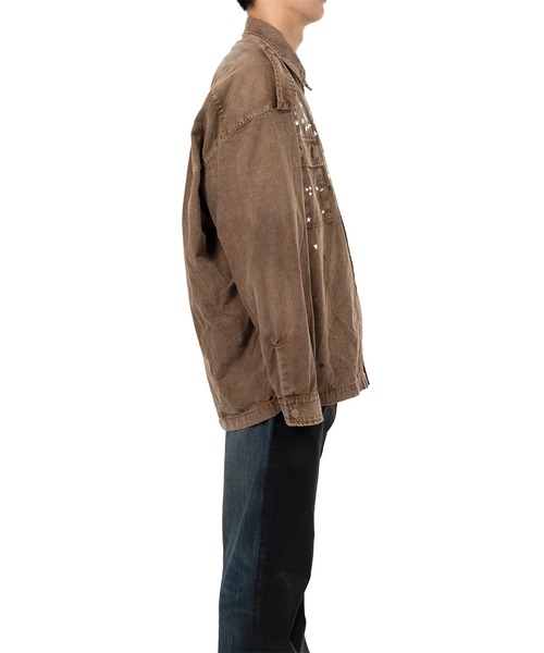 シャツ Embellished Military Shirt メンズの画像