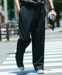 スラックス リネンブレンド 1タック ”レイジー” パンツ メンズ｜ZOZOTOWN Yahoo!店