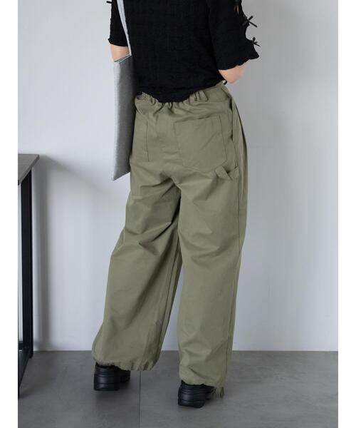 ehka sopo（エヘカソポ） パンツ 裾ドロストペインターパンツ