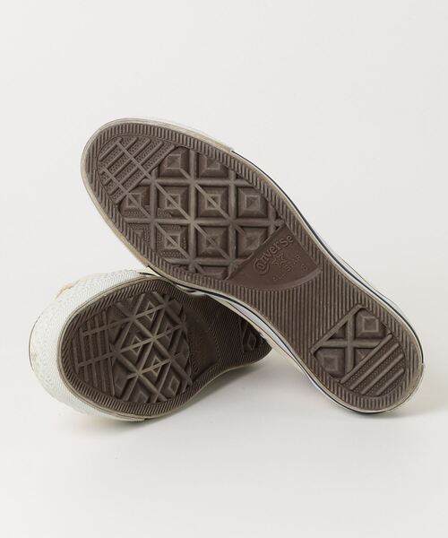 「CONVERSE」 ハイカットスニーカー 24.5cm ベージュ レディース