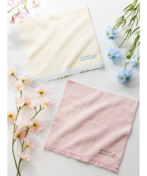 チュチュアンナ（tutuanna） ハンカチ チュールハート刺繍ハンドタオル