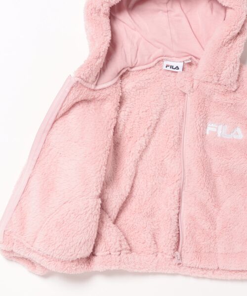 レア！フィラ FILA ボアベスト スコート セットアップ ピンク モコモコ L FILA（フィラ） コート アウター ボアジャケット キッズ 子供服 女の子