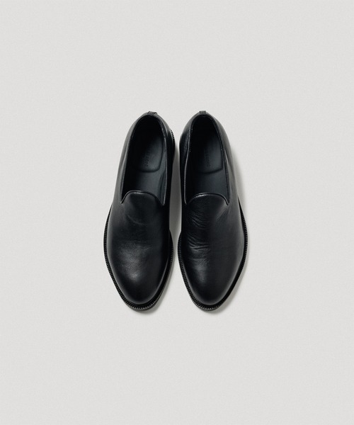 美品【42】ADAM ET ROPE cossé 本革 スリッポン 黒 厚底 ADAM ET ROPE'（アダムエロペ） スリッポン レザースリッポン メンズ