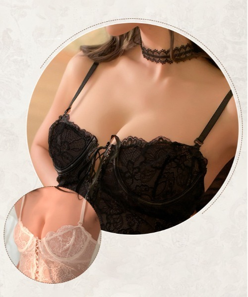 MAISON SELECT 6D13 「ベビードール」レースビスチェランジェリー