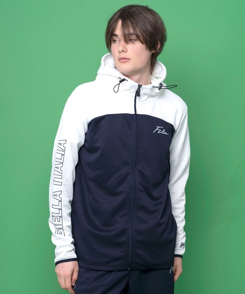 【お値下】FILAフィラ☆パーカー紺サイズL FILA/フルジップパーカー（パーカー）｜FILA（フィラ）の