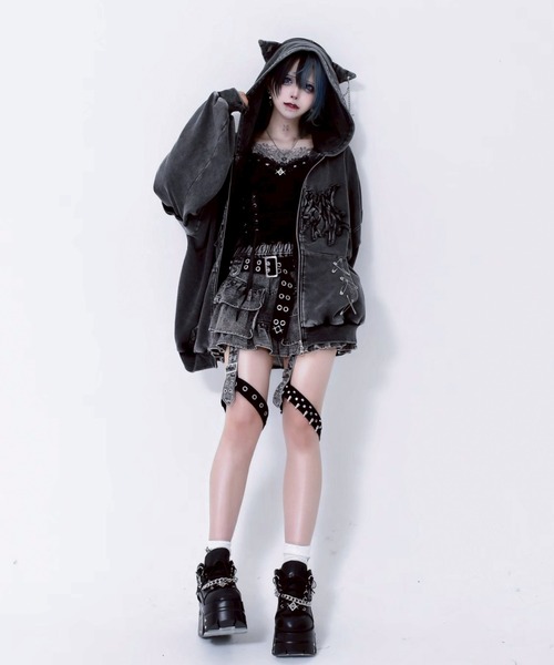 REFLEM（レフレム） パーカー 「REFLEM/レフレム」猫耳ZIPパーカー