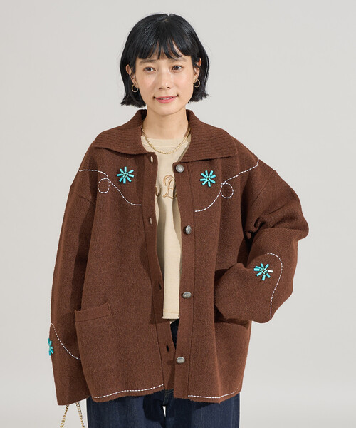 FREAK'S STORE（フリークスストア） カーディガン ウエスタン調 ビーズ