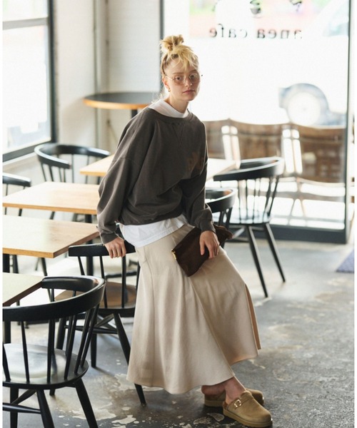 新品新作2025AW 今季ALWELDRAWSTRING SKIRT カーキ
