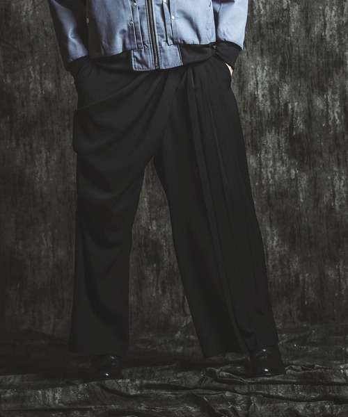 NO ID.（ノーアイディー） ワイドパンツ スラックス 「NO ID.」Drape
