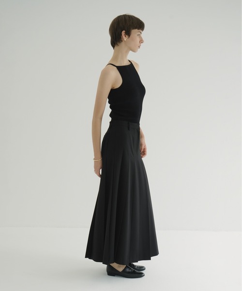 CLANE（クラネ） タンクトップ ノースリーブ BOAT NECK BACK OPEN KNIT