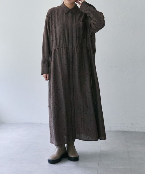 ear PAPILLONNER ワンピース ドロストシャツワンピース「SUM1