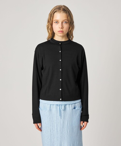di67古着　スティーブンアラン　ニット　カーディガン　黒　90s Y2K Steven Alan（スティーブンアラン）の「＜Steven Alan＞ CTN/CA VNECK