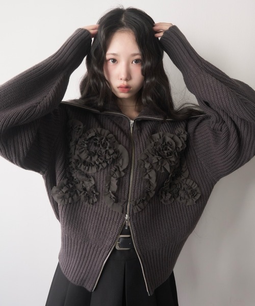 mellowneon（メロウネオン） ニット セーター シフォンデザイン3way