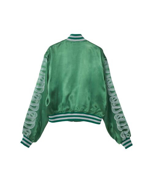 Hysteric Glamour★グリーンサテンジャケット★MA-1★スカジャン Hysteric Glamour☆グリーンサテンジャケット☆MA-1☆スカジャン
