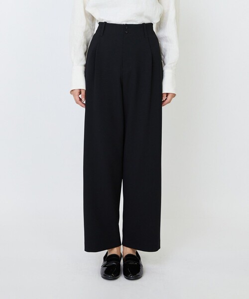 LOISIR パンツ エコダブルクロスクロップドパンツ レディース