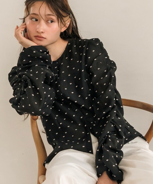 HEILIS（ヘイリス） ブラウス シャツ 「original」ドットシャーリング