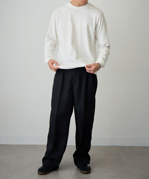 LIFEMAX（ライフマックス） tシャツ 「LIFEMAX」スラブ長袖Tシャツ
