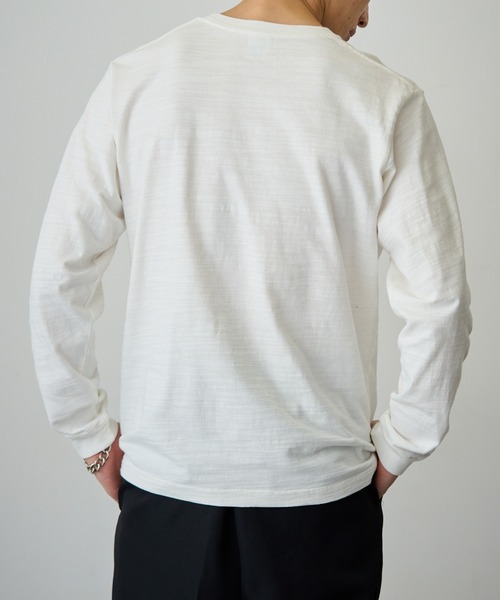 ホワイト長袖シャツ 未使用 LIFEMAX（ライフマックス） tシャツ 「LIFEMAX」スラブ長袖Tシャツ