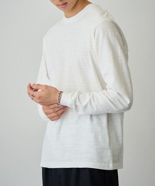 LIFEMAX（ライフマックス） tシャツ 「LIFEMAX」スラブ長袖Tシャツ