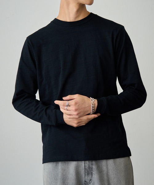 LIFEMAX（ライフマックス） tシャツ 「LIFEMAX」スラブ長袖Tシャツ