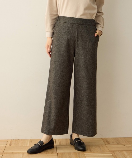 DECOY SINCE 1981 ワイドパンツ パンツ 裏起毛ストレッチワイドパンツ