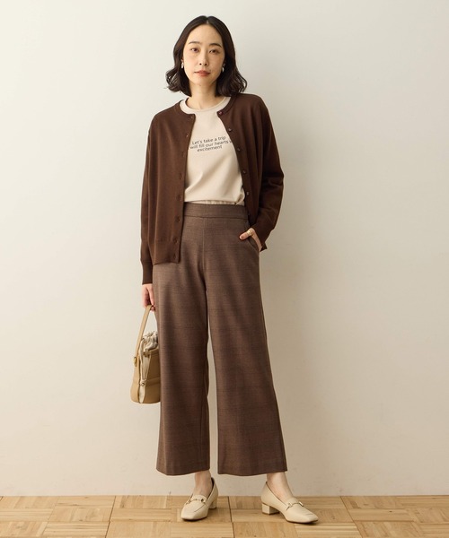 DECOY SINCE 1981 ワイドパンツ パンツ 裏起毛ストレッチワイドパンツ