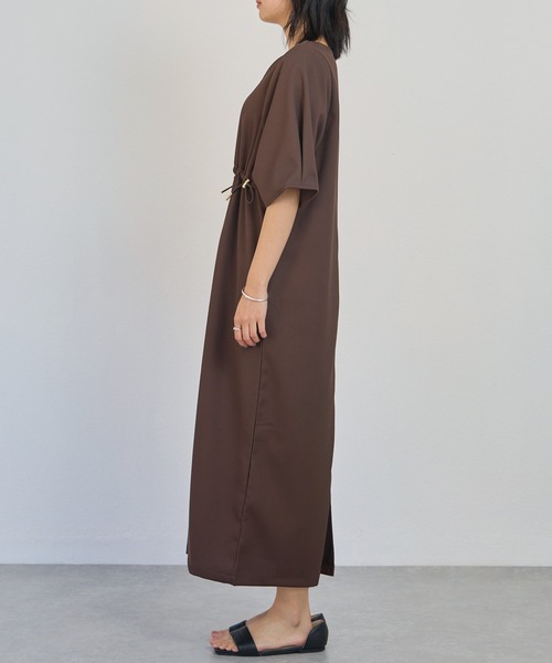 「LAVEANGE」 半袖ワンピース 4L ブラック レディース_画像3