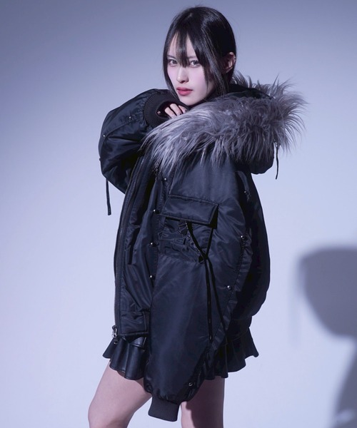 【REFLEM レフレム】スタッズ付きナイロンN2Bジャケット/新品 REFLEM（レフレム） ブルゾン アウター 「REFLEM/レフレム」スタッズ