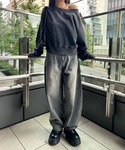 トレーナー Acidオフショルショートスウェッ...の詳細画像3