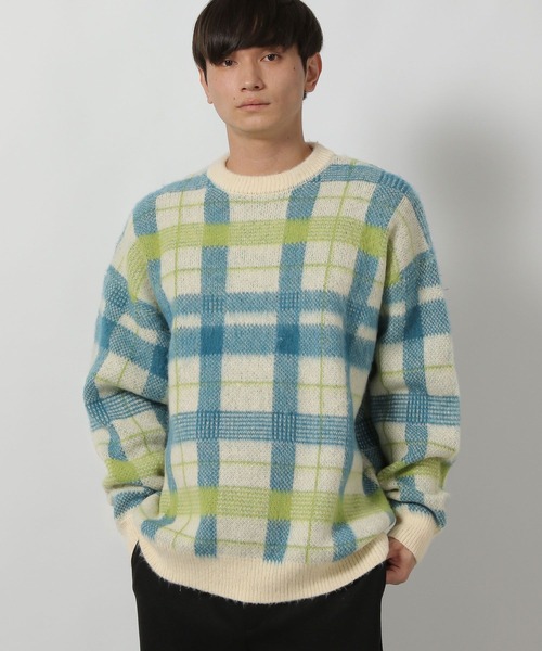 LAKOLE（ラコレ） セーター ニット 起毛チェックニットプルオーバー