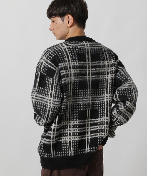 LAKOLE（ラコレ） セーター ニット 起毛チェックニットプルオーバー